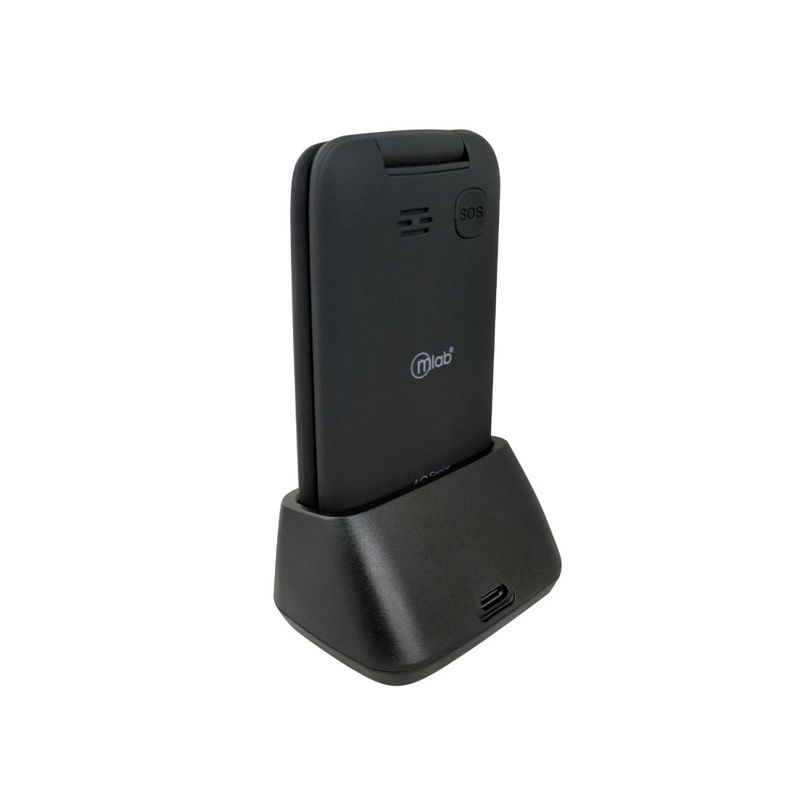 TELEFONO SENIOR SHELL 4G SOS 2,8"/ 1,77" + BASE CARGADOR BLACK MLAB-2