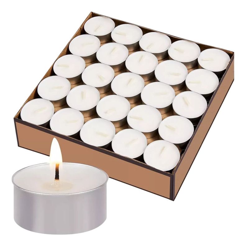 Pack de 50 Velas Flotantes Blancas Malik 4-5 Horas Blanco