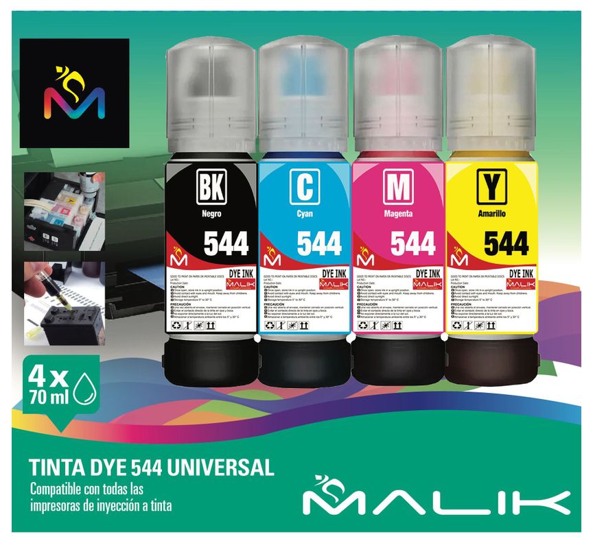 Pack 4 Tintas compatible Epson Ecotank L3560-1