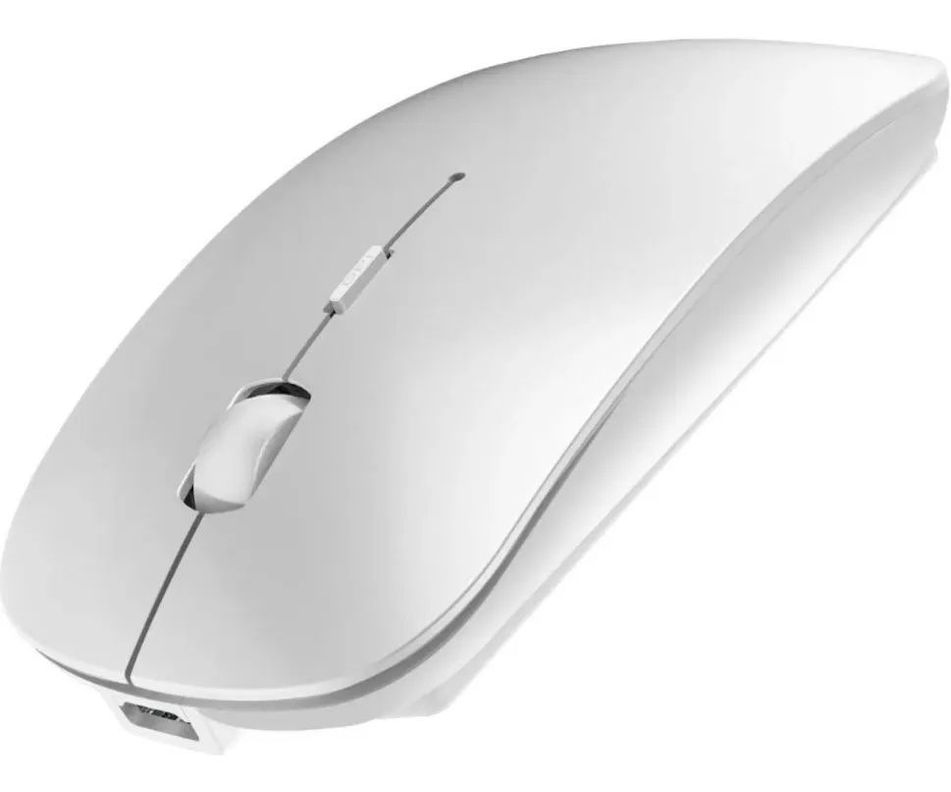 Mouse Silent 24g Inalámbrico Recargable Para Mac O Windows blanco-2