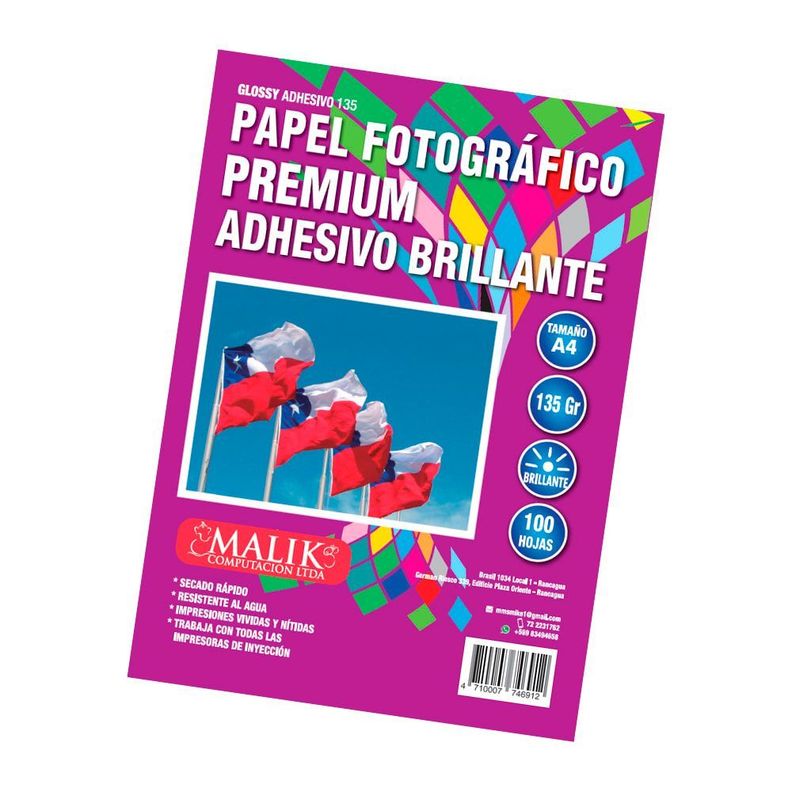 Papel Adhesivo 135gm 100 hojas + 4 Litros para Canon G4110-2