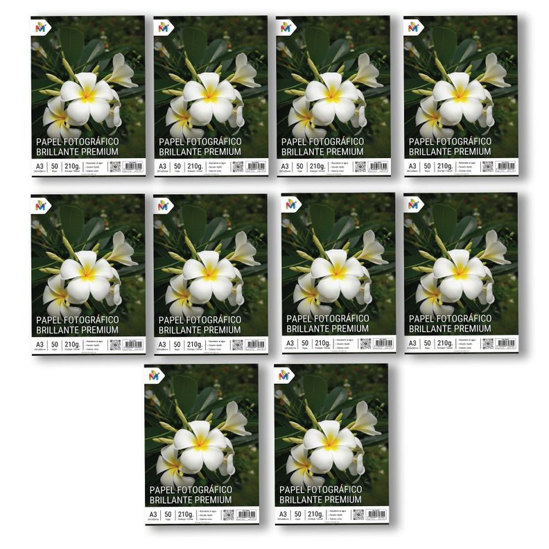 500 Hojas Papel Foto A3 210g - Mayorista Gran Formato