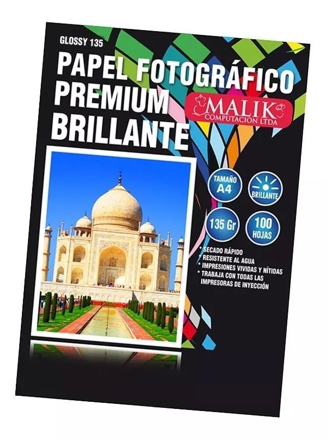 Papel Glossy 135gm 100 hojas + 4 Litros Tinta para Brother DCP-T710W-1