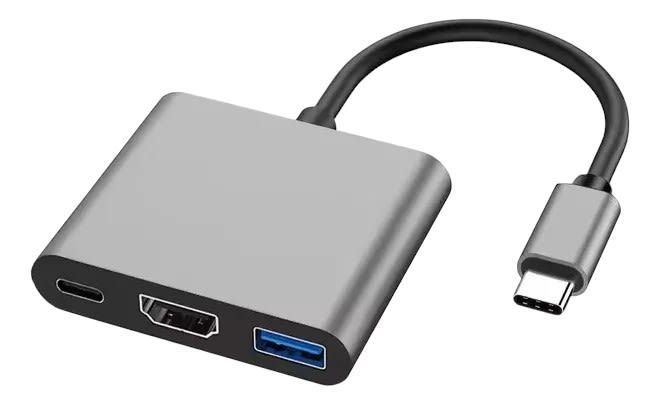Adaptador Usb 3 En 1 Type Tipo C A Hdmi / Usb 3.0 / Tipo C 9175-0