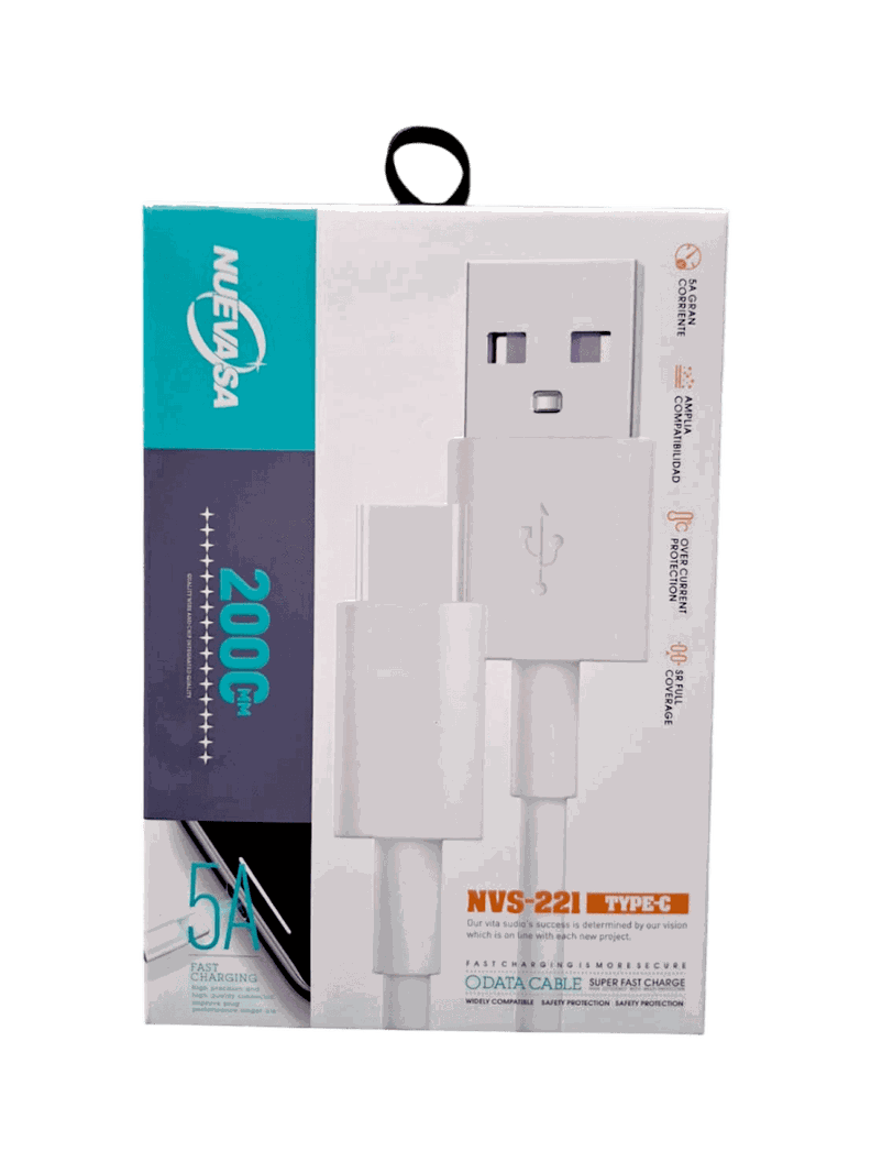 CABLE TYPE C A USB NVS 221 5A 2MT-3