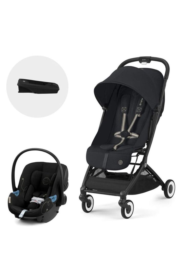 Coche Travel System Orfeo + Aton G+ Base G Negro