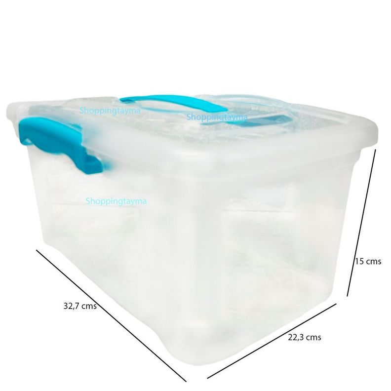 Caja Organizadora Transparente Con Tapa Y Manilla 6,5 Lts.-1