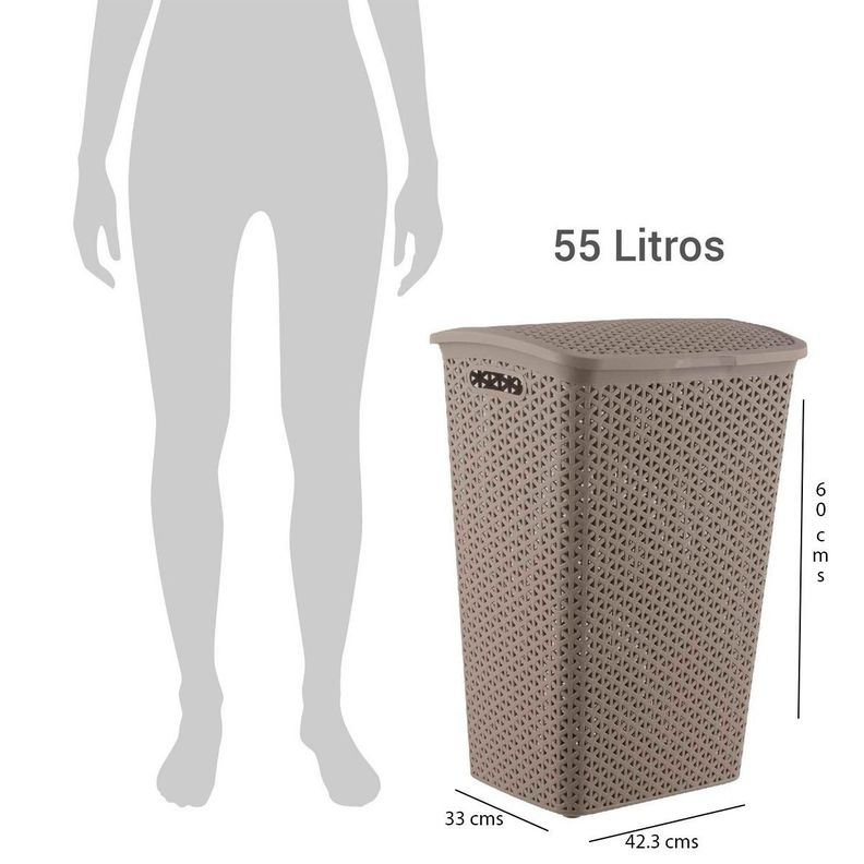 Cesto Para Ropa Bali Con Tapa 55 Litros-2