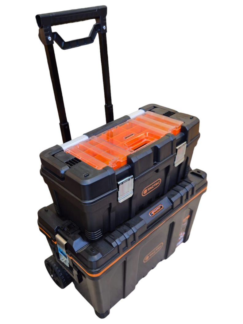 CAJA HERRAMIENTA PLASTICA 26" C/RUEDAS 2 EN 1 TACTIX 320308 -0