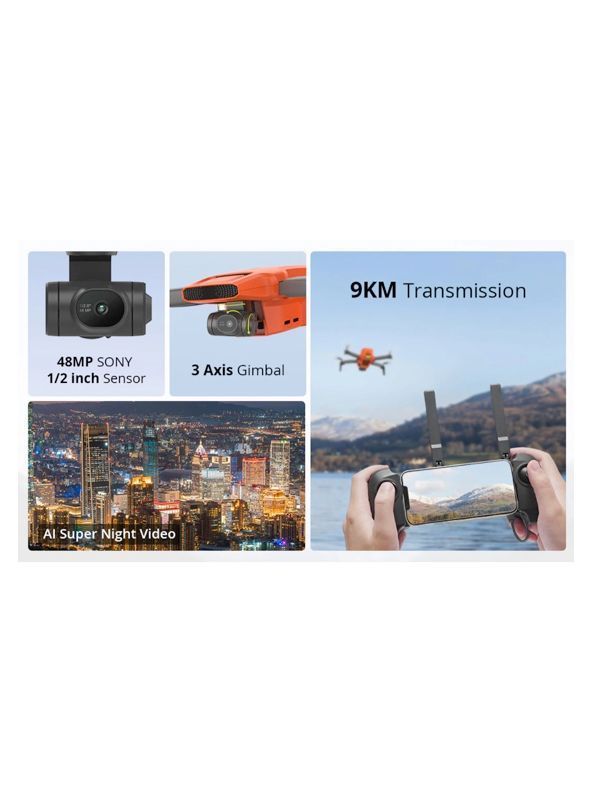 FIMI Dron MINI 3 Combo 4K 60fps AI Super Night Video, 9km de alcance Mas Protector de Helices-2