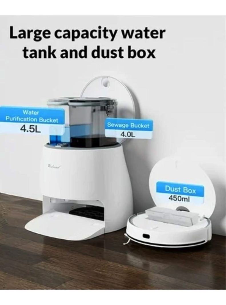 Redroad G10 2800pa Sweeping Mopping Robot, 450ml Self-cleaning Robot Vacuum Cleaner, Obstacle Avoida-4