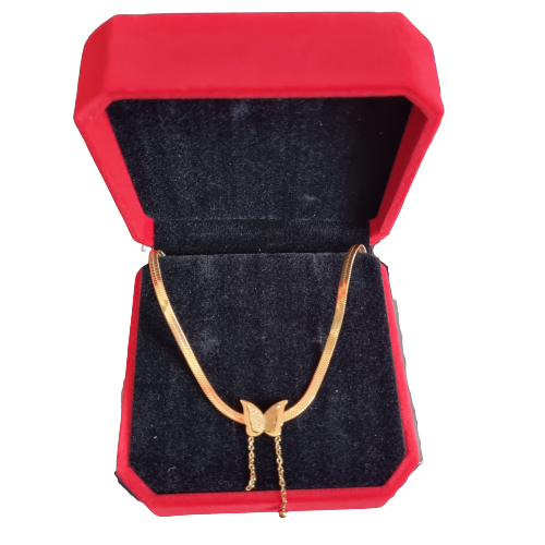 Collar Mariposa Doble Baño Oro 18kt-4