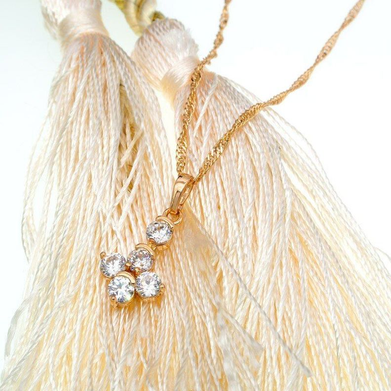 Collar Cruz Inv De Circones Multicolor Mujer Oro 18kt Bañado-3