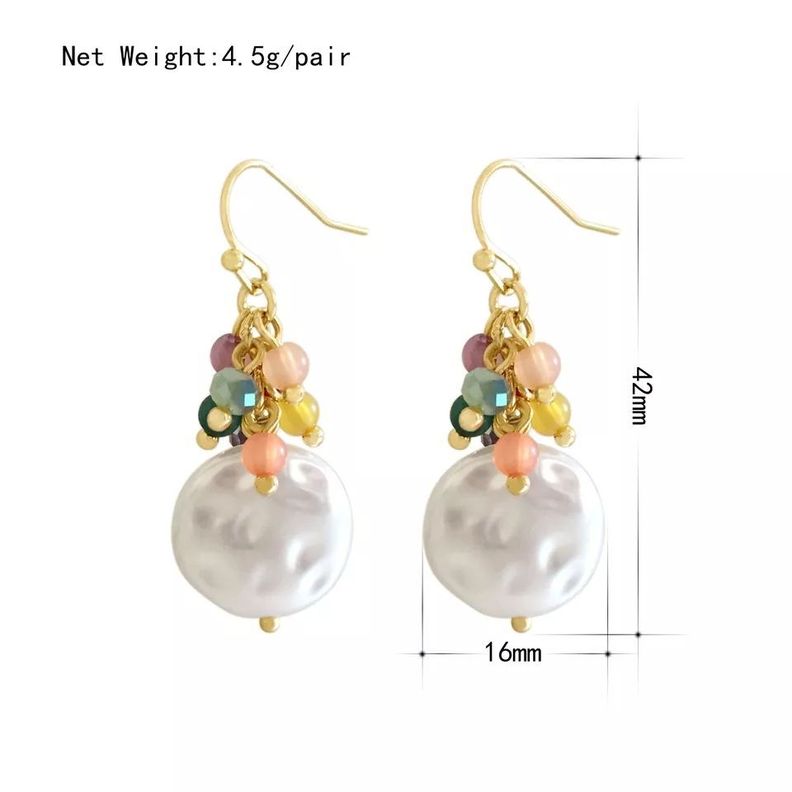 Aros Perla De Plata Baño De Oro- Niña Mujer-1