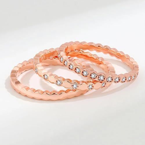 Anillo Triple Baño Oro 18kt Circones Cúbicos Exclusivo-1