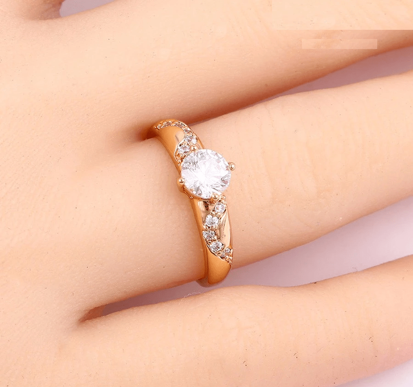 Anillo Compromiso Aniversario Toque De Oro 18kt-2