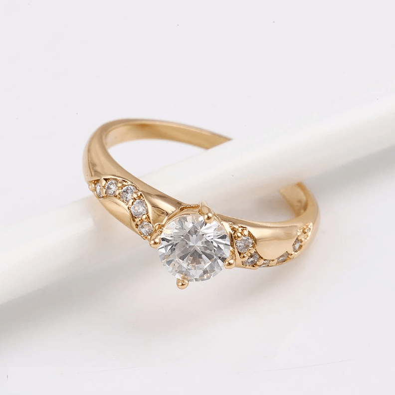 Anillo Compromiso Aniversario Toque De Oro 18kt-3