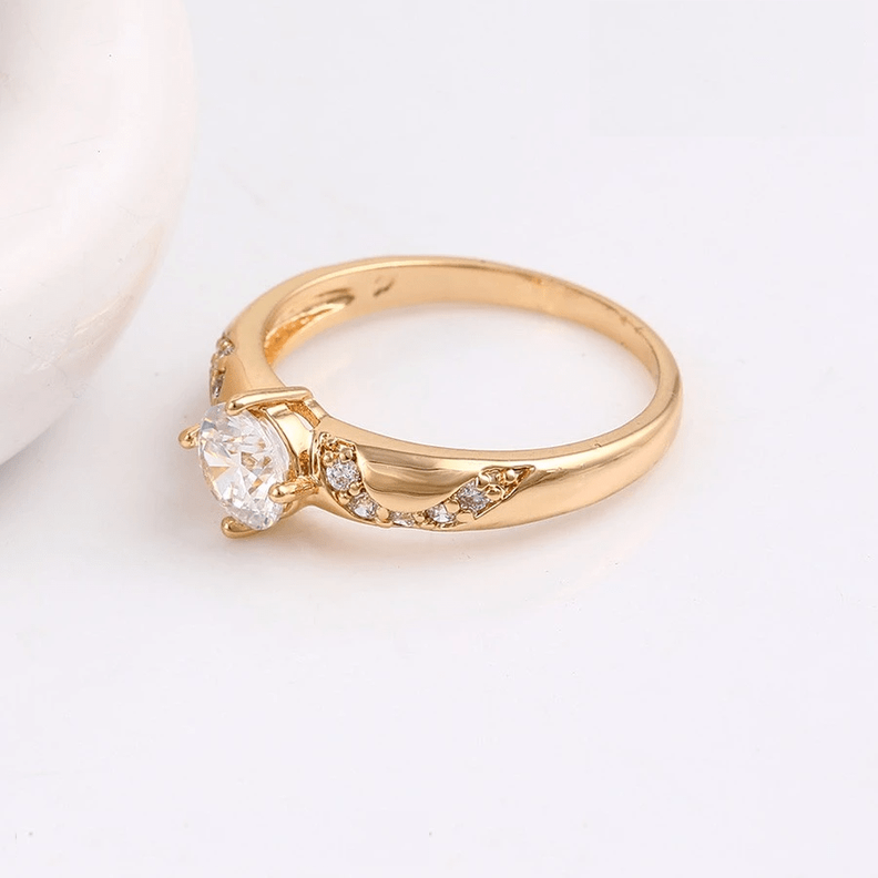 Anillo Compromiso Aniversario Toque De Oro 18kt-5