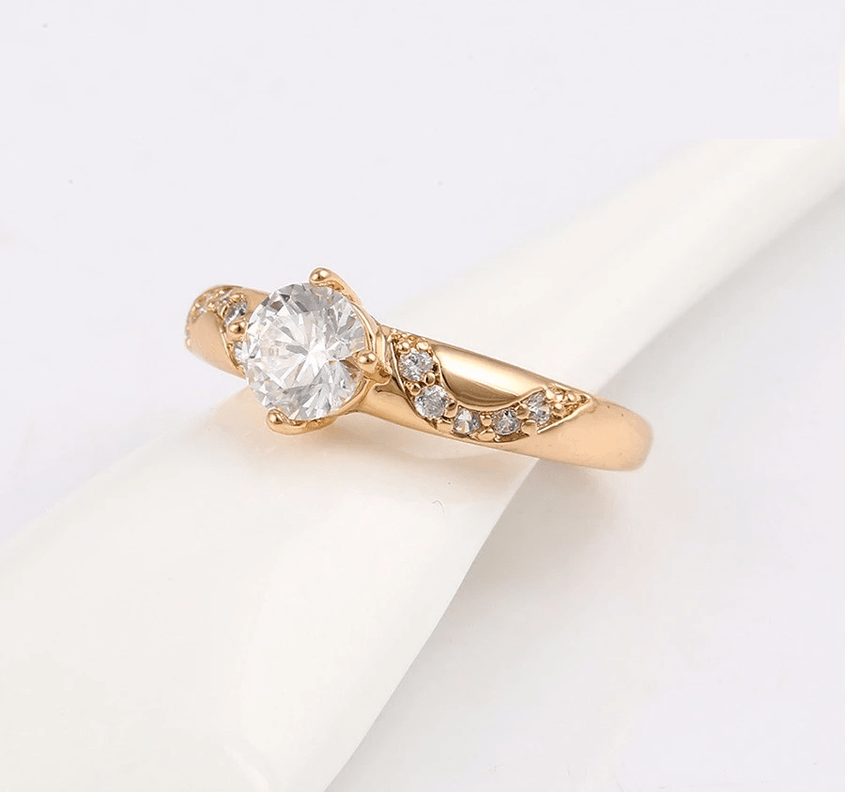 Anillo Compromiso Aniversario Toque De Oro 18kt-6
