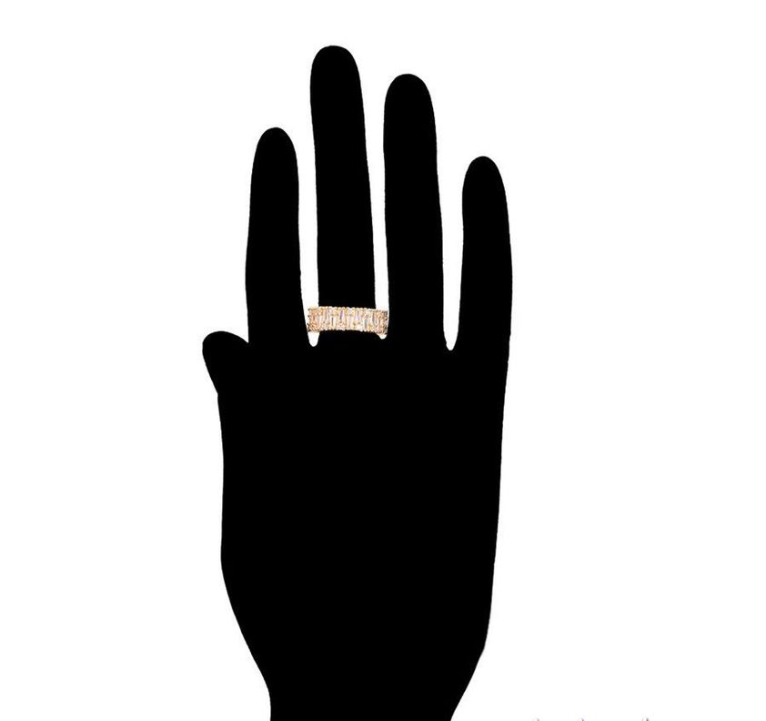 Anillo Cristales Circones Aniversario Oro 18kt Exclusivo-1