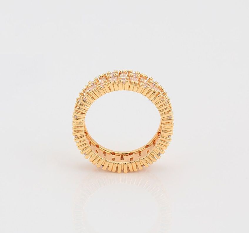 Anillo Cristales Circones Aniversario Oro 18kt Exclusivo-3