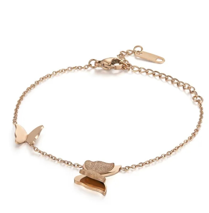 Pulsera Mariposa Oro 18k Luxury Baño Oro 18kt-2