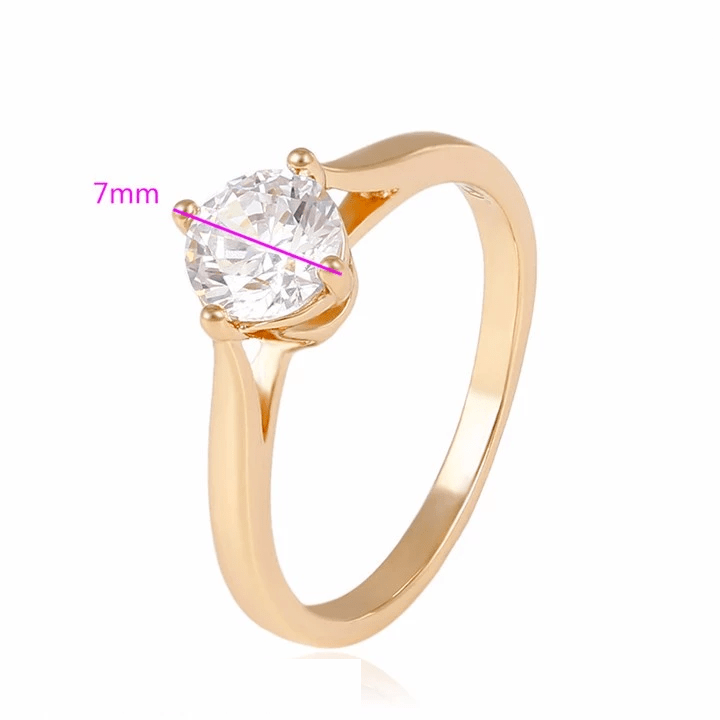 Anillo Compromiso Aniversario Baño De Oro 18kt-2
