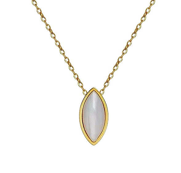 Collar Espiga Nacar Oro 18kt Bañado Mujer Exclusivo-0