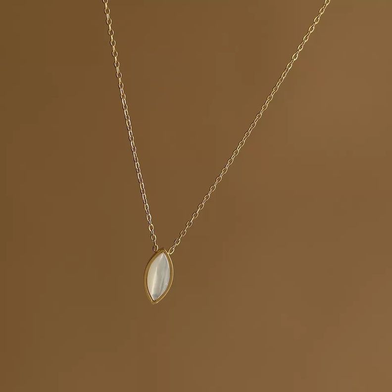 Collar Espiga Nacar Oro 18kt Bañado Mujer Exclusivo-4