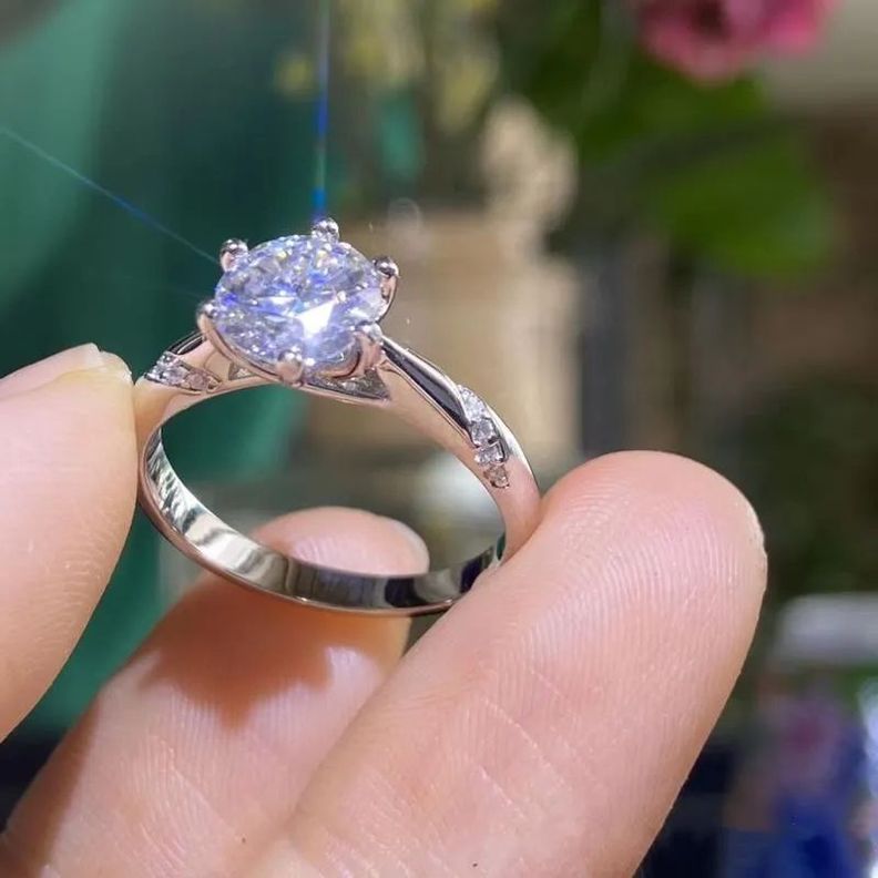 Anillo Exclusivo Compromiso Toque De Oro Blanco 18kt -4
