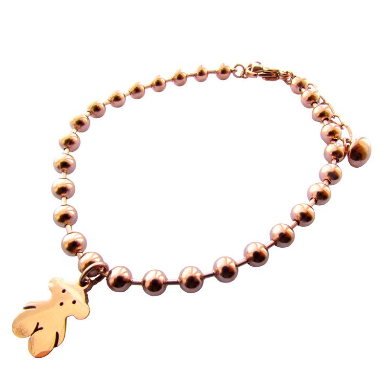 Pulsera Oso Adorable Mujer Con Baño De Oro 18kt -0