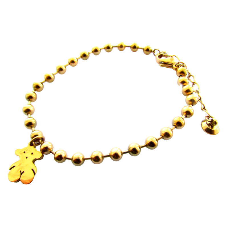 Pulsera Oso Adorable Mujer Con Baño De Oro 18kt -1