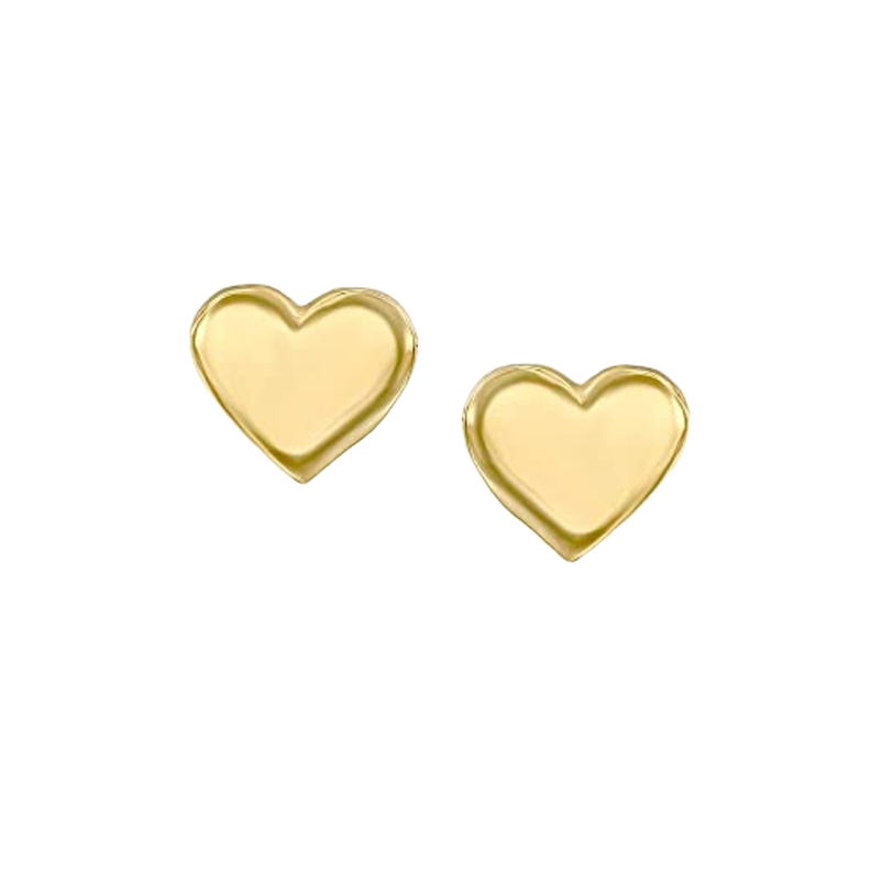 Aros Pendientes Corazón Baño Oro 18kt-0