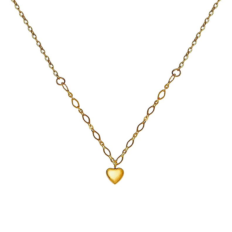 Collar Corazón Clásico Oro 18k bañado Exclusivo-0