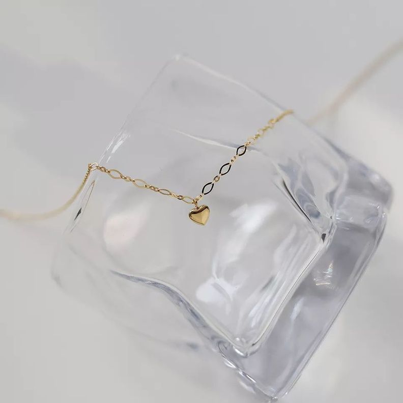 Collar Corazón Clásico Oro 18k bañado Exclusivo-1