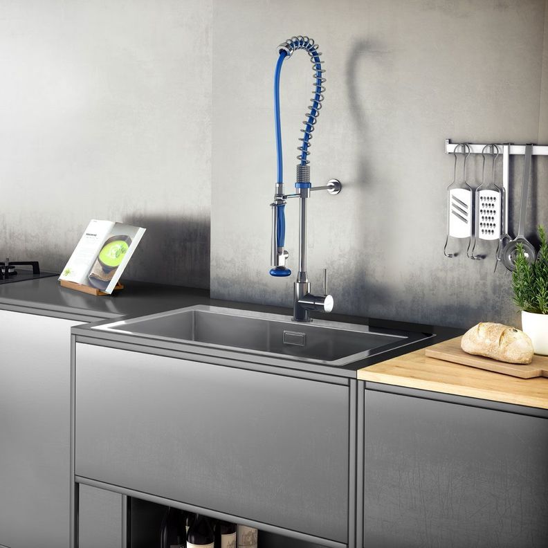 Llave Prewash Prelavado Monomando 1/2 Genebre 1705-04 Inox.-1