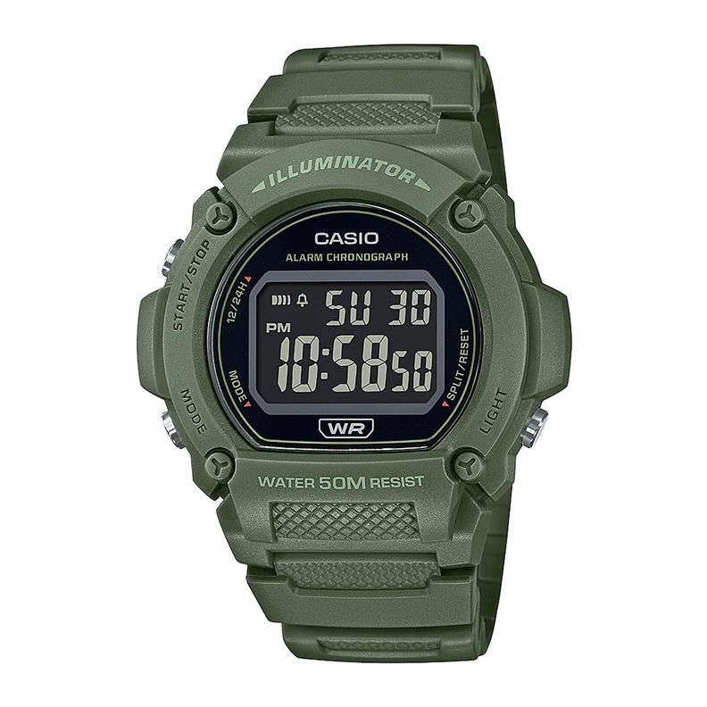 Reloj CASIO W-219HC-3BVDF Resina Hombre Verde-0
