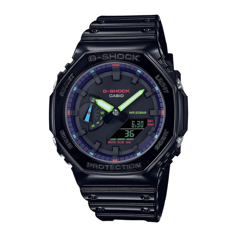 Reloj G-SHOCK GA-2100RGB-1ADR Carbono/Resina Hombre Negro-0