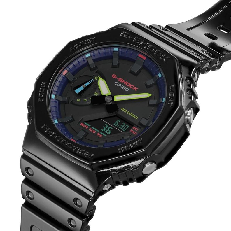 Reloj G-SHOCK GA-2100RGB-1ADR Carbono/Resina Hombre Negro-3