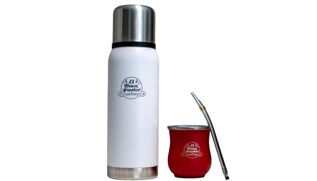 Set Matero Copita Rojo Acero Inoxidable El Buen Pastor-0