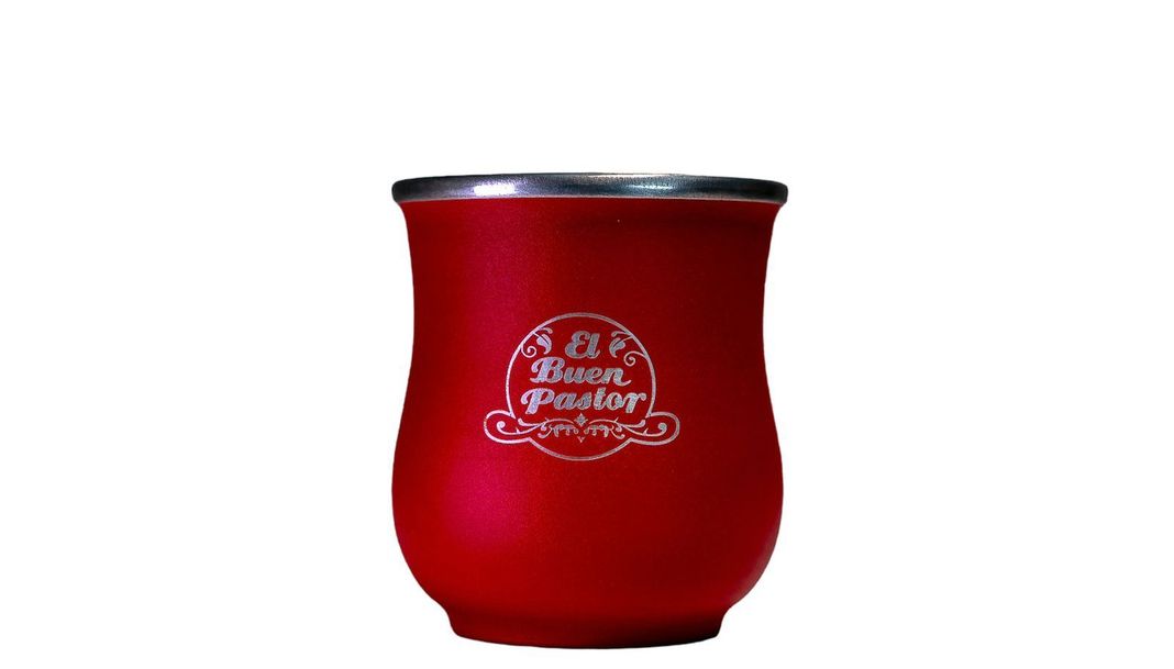 Set Matero Copita Rojo Acero Inoxidable El Buen Pastor-2
