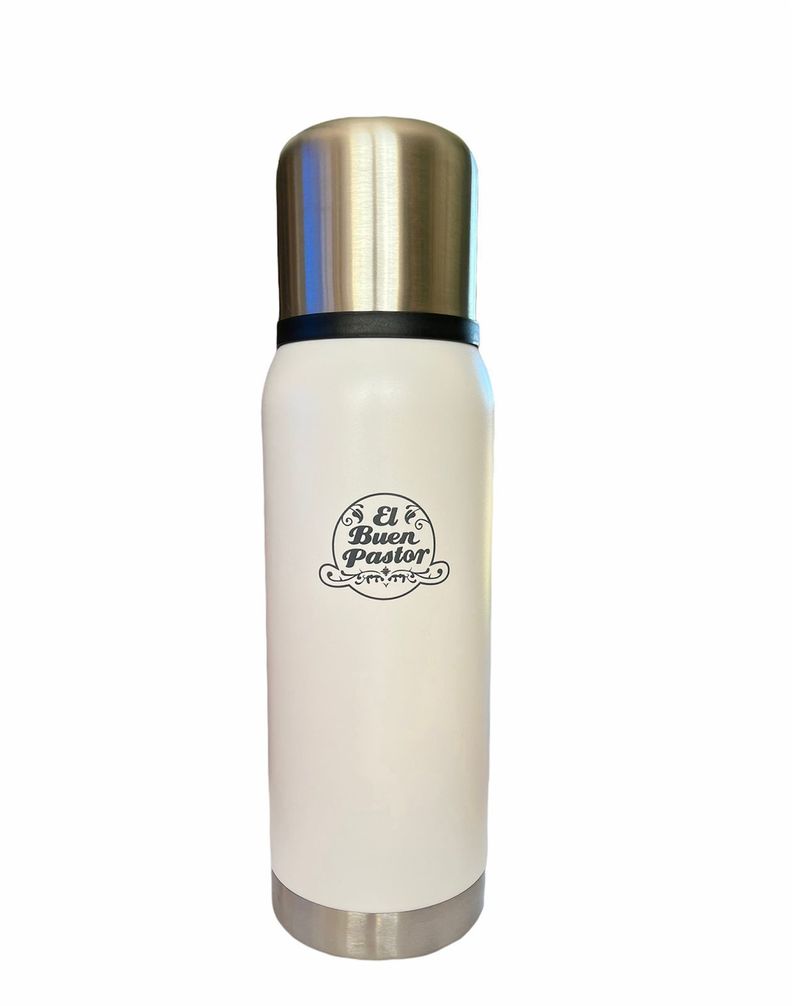 Termo Clasico Blanco 1 LT El Buen Pastor Blanco/Blanco M L