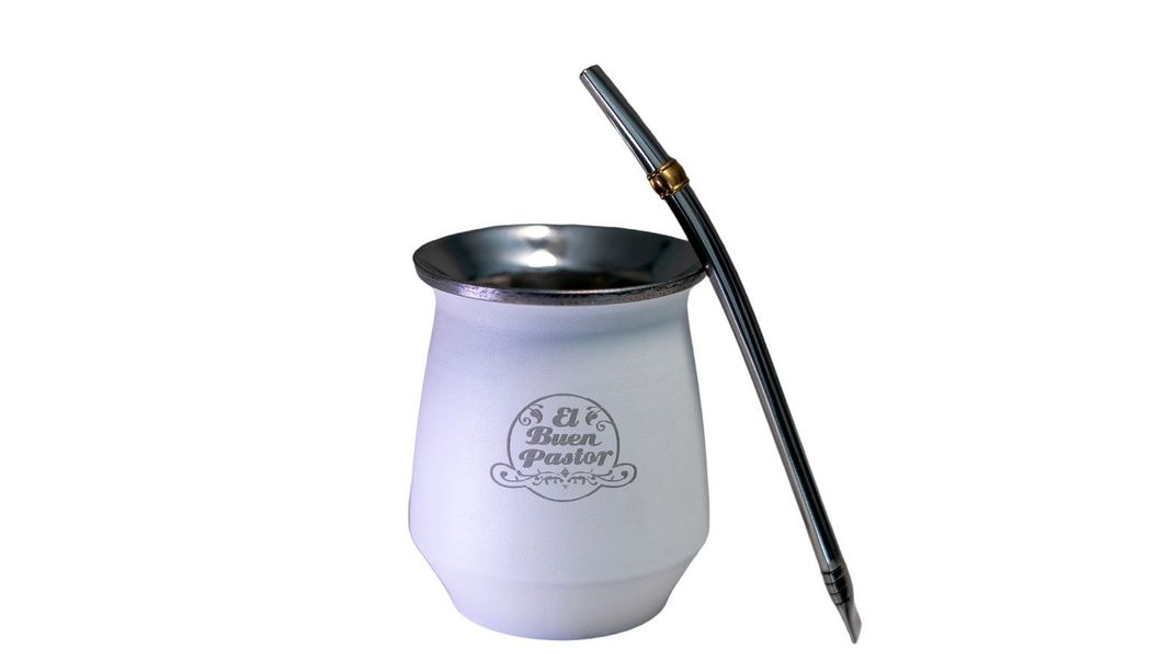 Set Matero Flora Blanco Acero Inoxidable El Buen Pastor-1