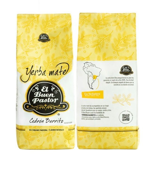Yerba Mate El Buen Pastor Cedrón Burrito 500g sin gluten-0