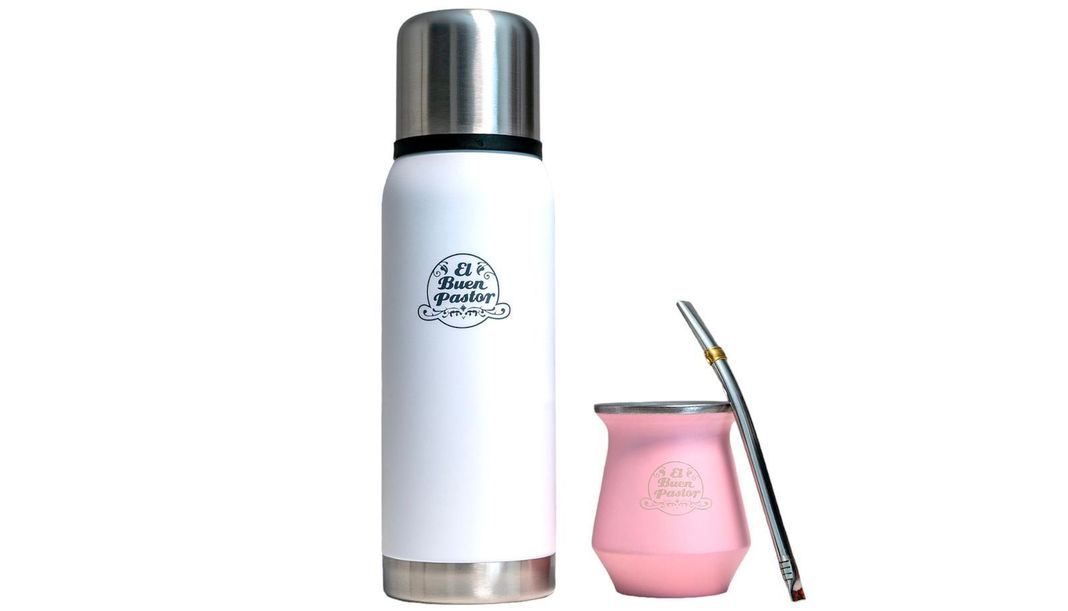 Set Matero Flora Rosado Acero Inoxidable El Buen Pastor-0
