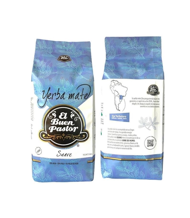 Pack x 5 Yerba Mate El Buen Pastor Tradicional Suave 500G Sin gluten-1