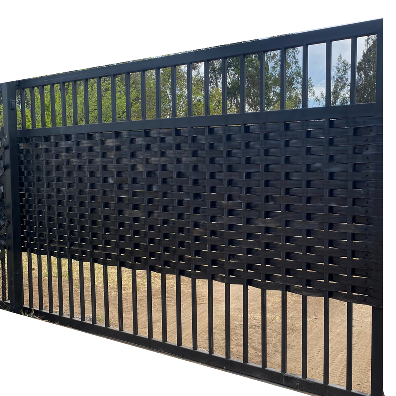 Pack Cintas Cubre Cercos Negro Valstore 18m2 Incluye Broches Deluxe-1