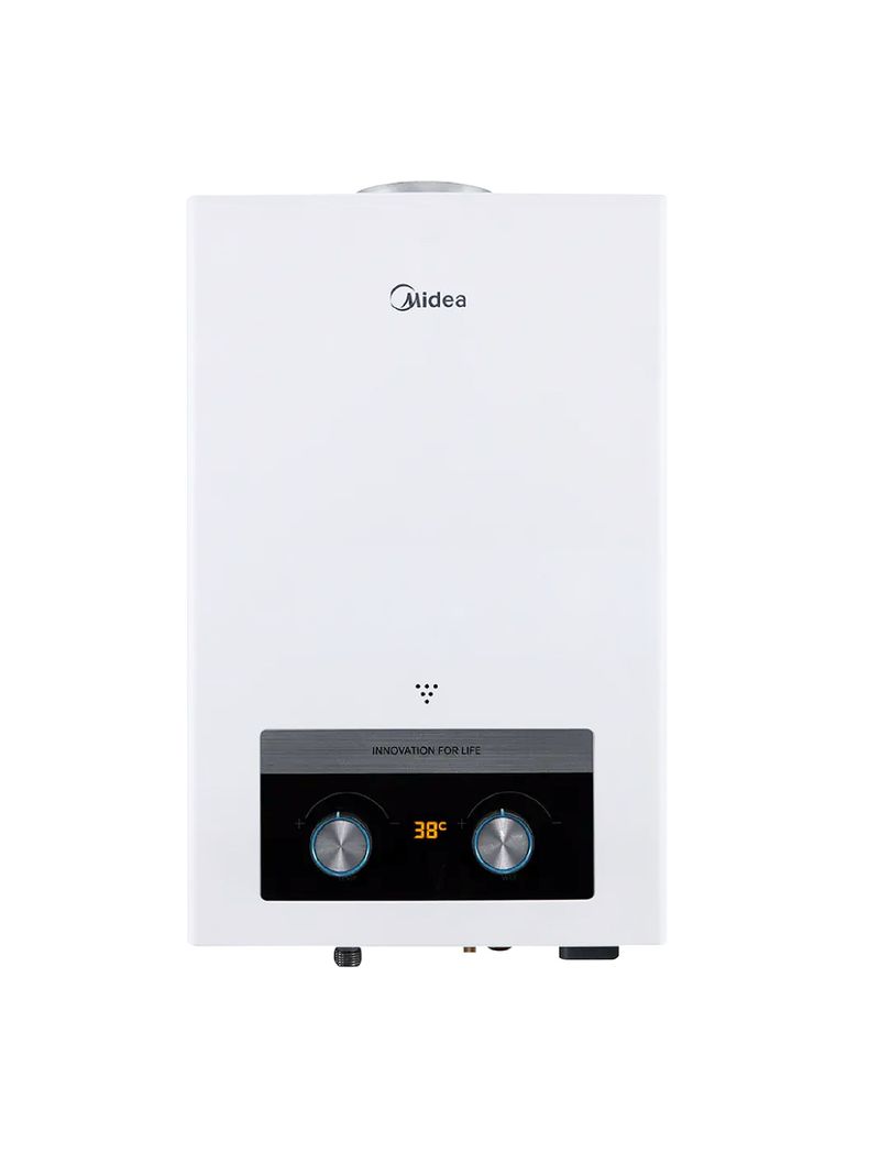 Calefont 13 Litros Tiro Natural Gas Licuado Midea Blanco