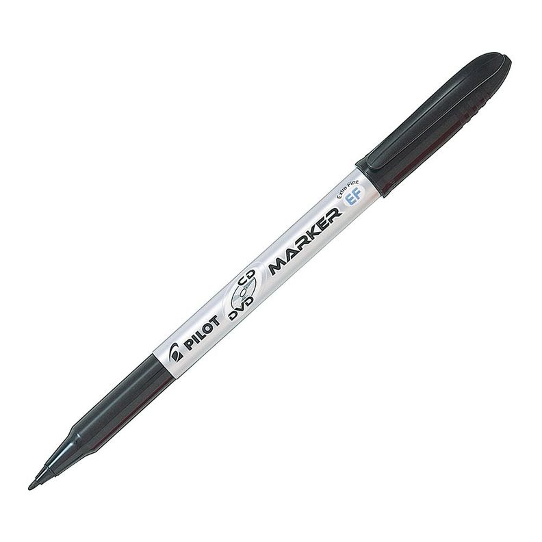 Marcador Permanente CD/DVD Extra Fina Negro Pilot -0