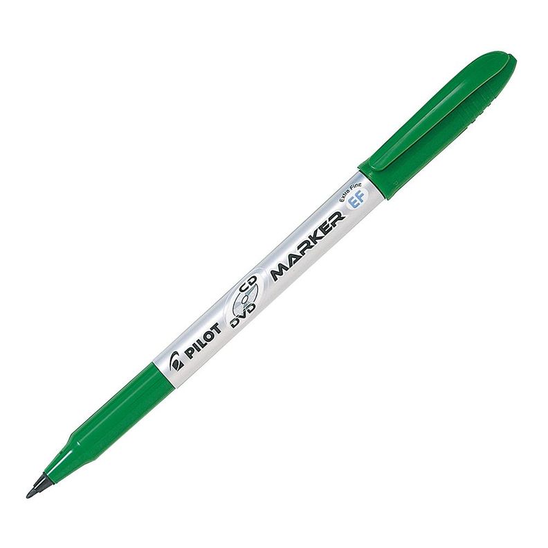 Marcador Permanente CD/DVD Extra Fina Verde Pilot -0